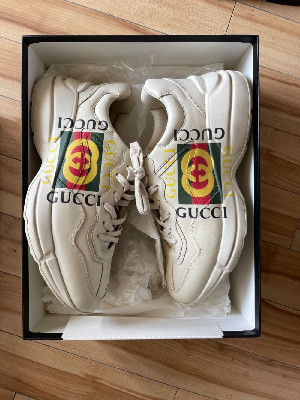 Gucci Off-White Box Logo Ryhton Sneakers